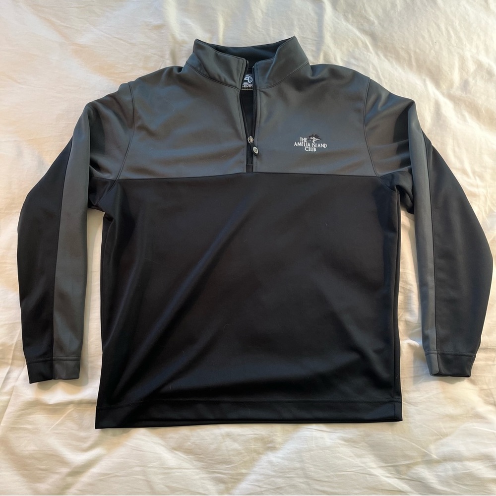 Ahead Amelia Island Black/Grey Quarter Zip Jacket - M